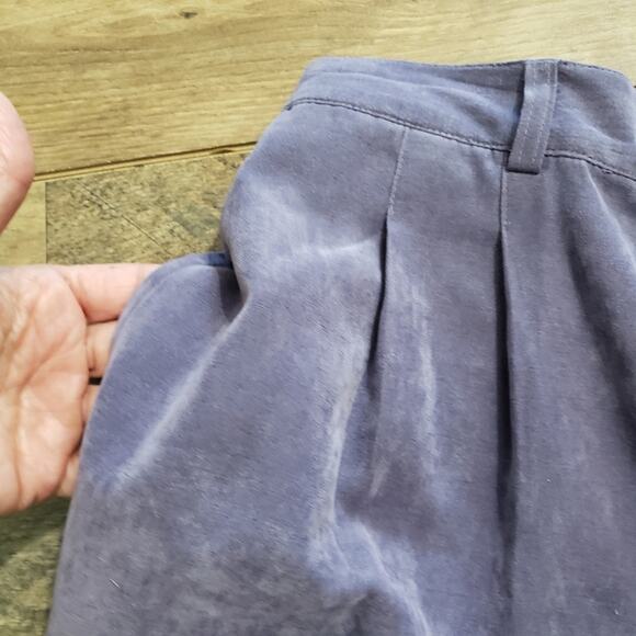 M Sportfolio by Marcia High Rise Purple Pleated Microfiber Mom Shorts Size 10 - Picture 6 of 7